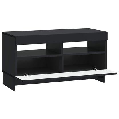 vidaXL LED TV Cabinet Black Engineered Wood 5