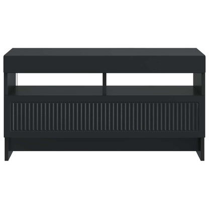 vidaXL LED TV Cabinet Black Engineered Wood 6