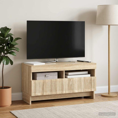 vidaXL LED TV Cabinet Sonoma Oak Engineered Wood 4
