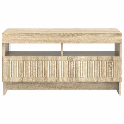 vidaXL LED TV Cabinet Sonoma Oak Engineered Wood 6