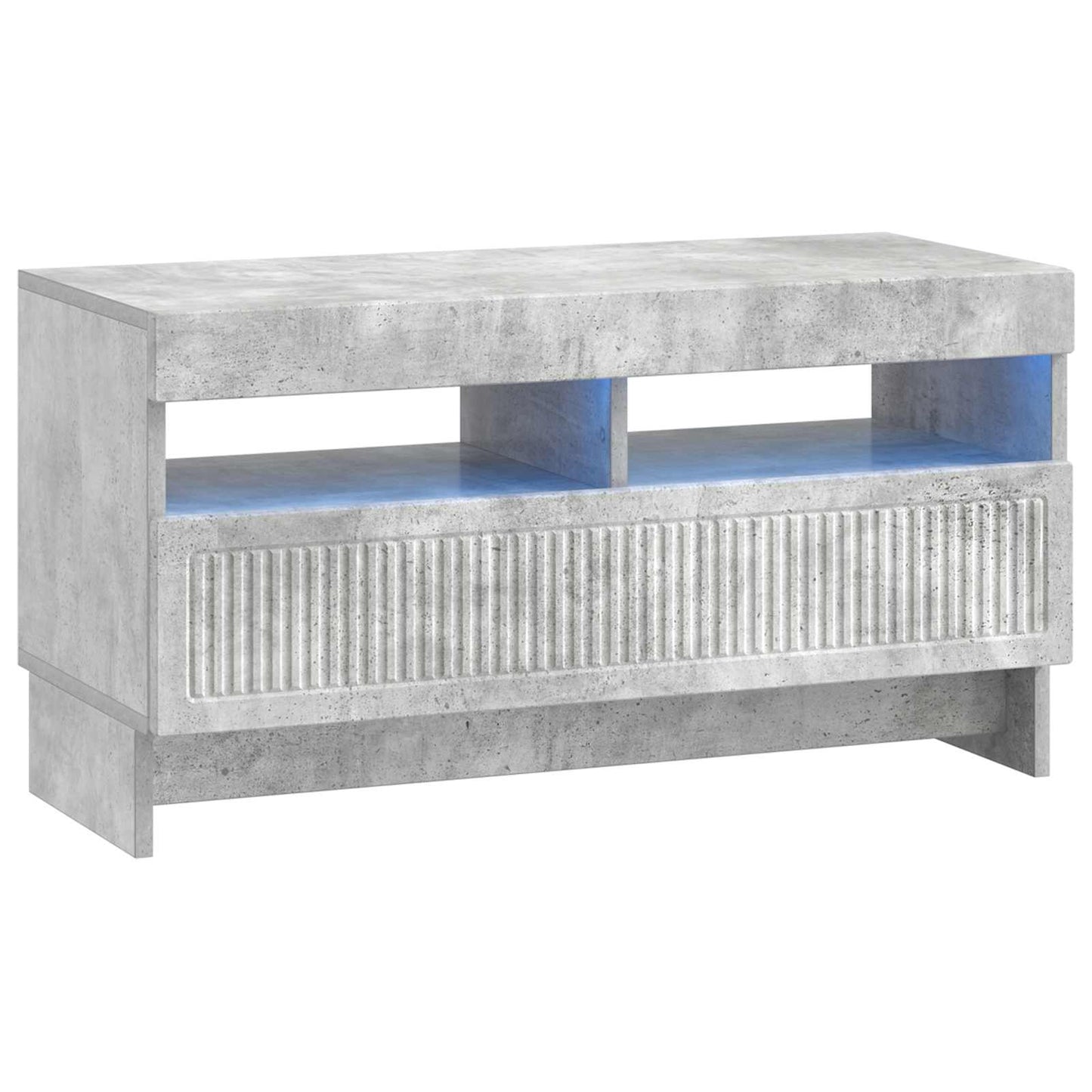 vidaXL LED TV Cabinet Concrete Grey Engineered Wood 2