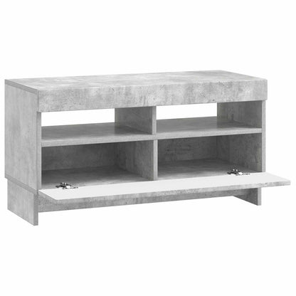 vidaXL LED TV Cabinet Concrete Grey Engineered Wood 5