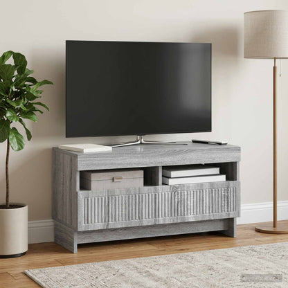 vidaXL LED TV Cabinet Grey Sonoma Engineered Wood 1