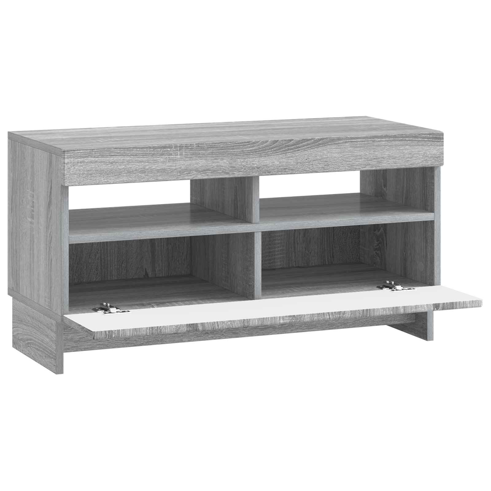 vidaXL LED TV Cabinet Grey Sonoma Engineered Wood 5