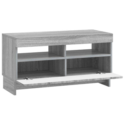 vidaXL LED TV Cabinet Grey Sonoma Engineered Wood 5