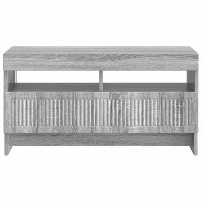 vidaXL LED TV Cabinet Grey Sonoma Engineered Wood 6
