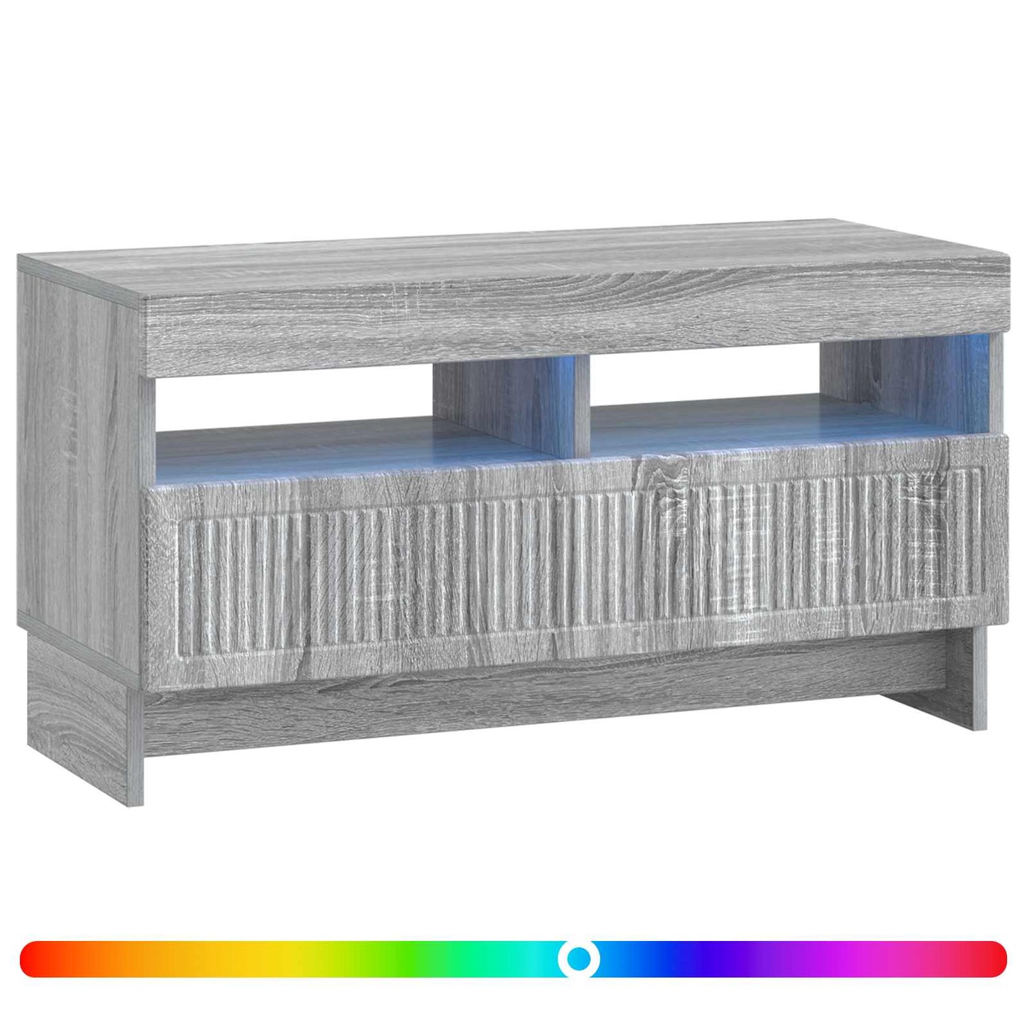 vidaXL LED TV Cabinet Grey Sonoma Engineered Wood 3