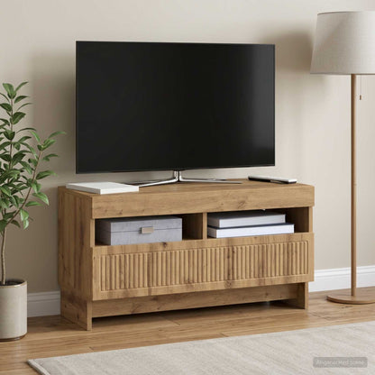 vidaXL LED TV Cabinet Artisan Oak Engineered Wood 1