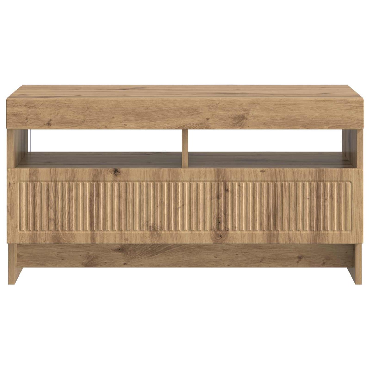 vidaXL LED TV Cabinet Artisan Oak Engineered Wood 6