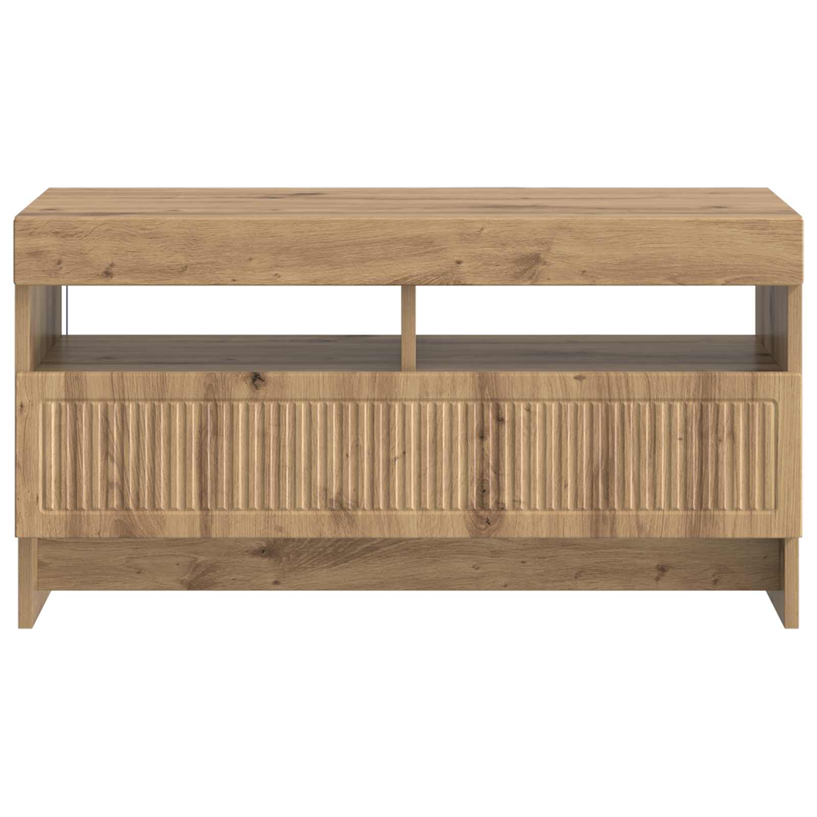 vidaXL LED TV Cabinet Artisan Oak Engineered Wood 6