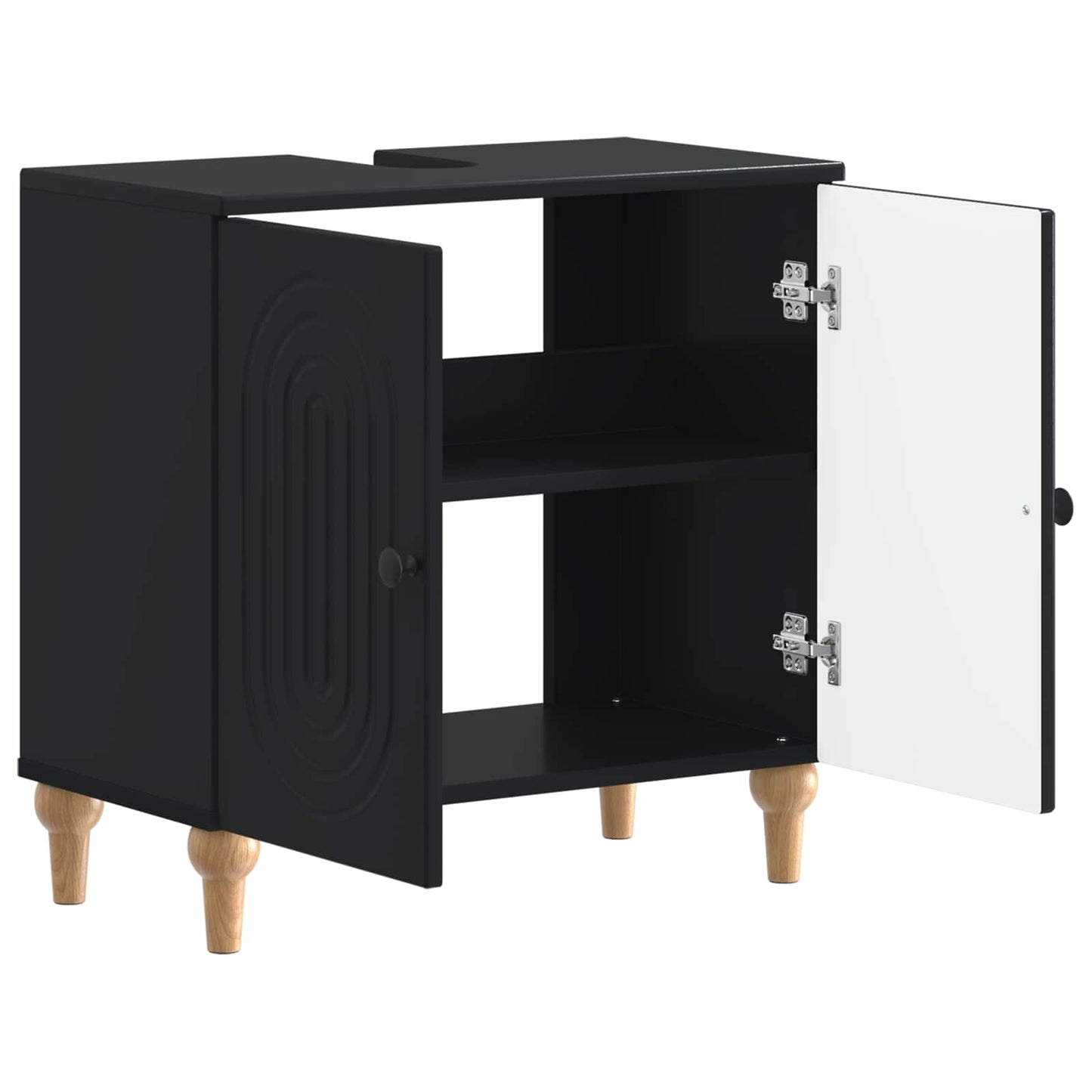 vidaXL Bathroom Sink Cabinet ALKMAAR Black 59.5 x 31.5x 59 cm 3