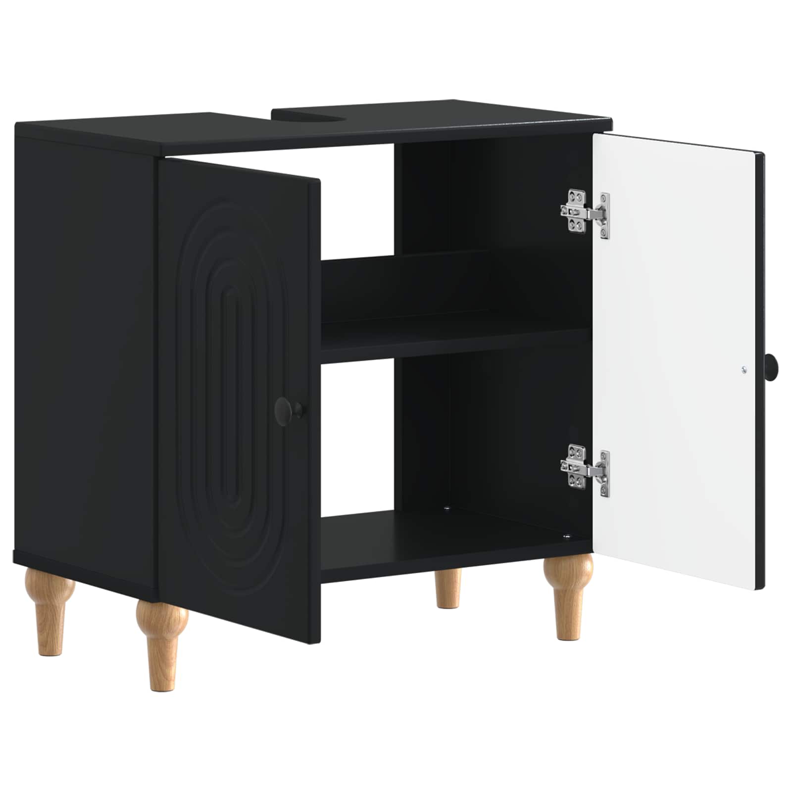 vidaXL Bathroom Sink Cabinet ALKMAAR Black 59.5 x 31.5x 59 cm 3