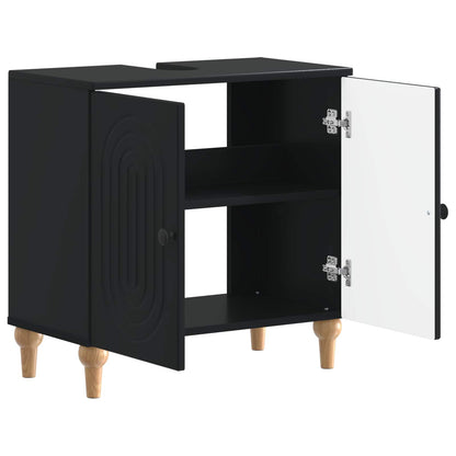 vidaXL Bathroom Sink Cabinet ALKMAAR Black 59.5 x 31.5x 59 cm 3