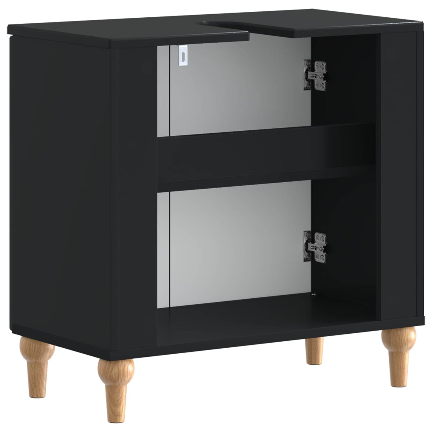 vidaXL Bathroom Sink Cabinet ALKMAAR Black 59.5 x 31.5x 59 cm 6