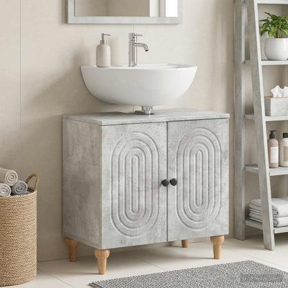 vidaXL Bathroom Sink Cabinet ALKMAAR Concrete Grey 59.5 x 31.5x 59 cm 1