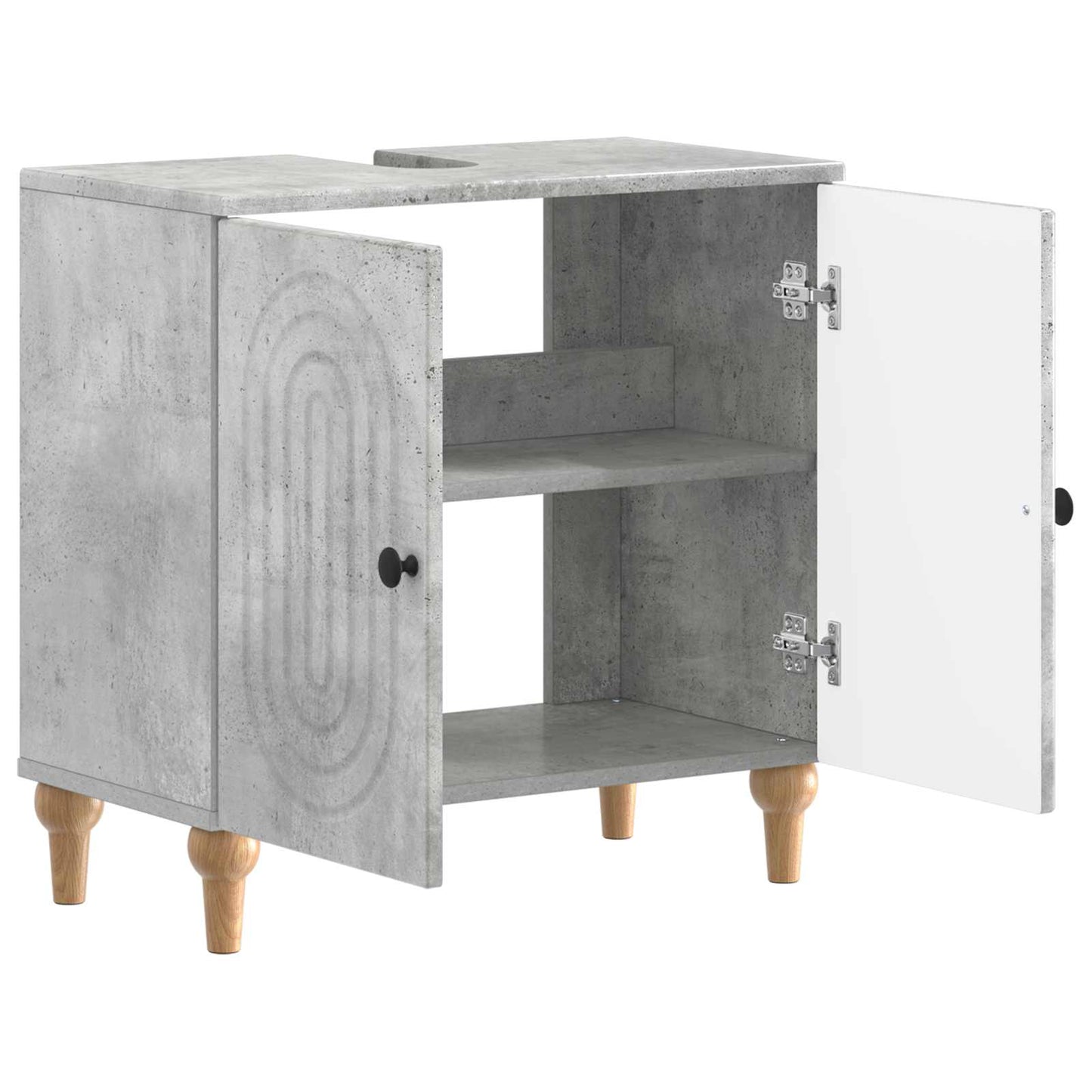 vidaXL Bathroom Sink Cabinet ALKMAAR Concrete Grey 59.5 x 31.5x 59 cm 3