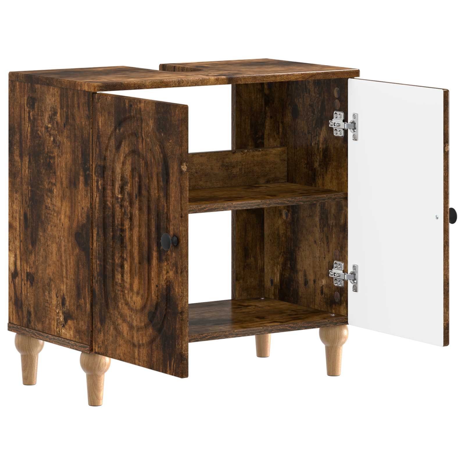 vidaXL Bathroom Sink Cabinet ALKMAAR Smoked Oak 59.5 x 31.5x 59 cm 3