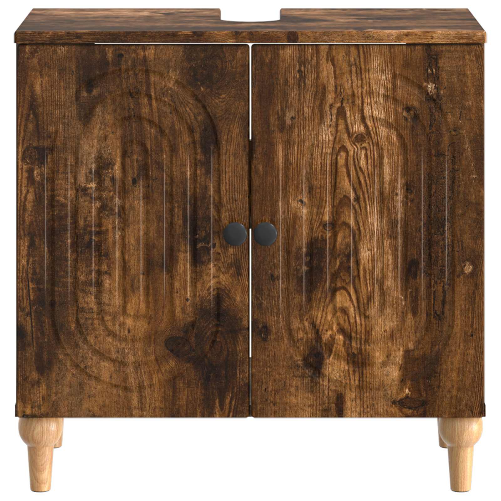vidaXL Bathroom Sink Cabinet ALKMAAR Smoked Oak 59.5 x 31.5x 59 cm 4