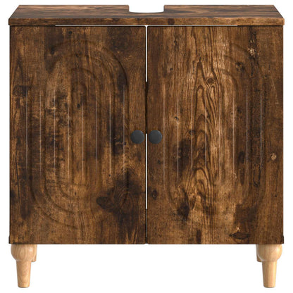 vidaXL Bathroom Sink Cabinet ALKMAAR Smoked Oak 59.5 x 31.5x 59 cm 4