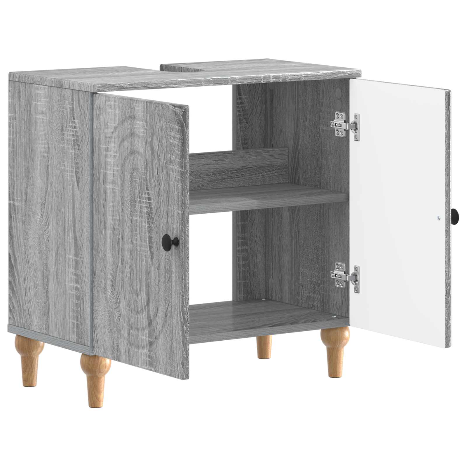 vidaXL Bathroom Sink Cabinet ALKMAAR Grey Sonoma 59.5 x 31.5x 59 cm 3