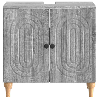 vidaXL Bathroom Sink Cabinet ALKMAAR Grey Sonoma 59.5 x 31.5x 59 cm 4