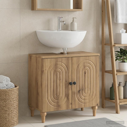 vidaXL Bathroom Sink Cabinet ALKMAAR Artisan Oak 59.5 x 31.5x 59 cm 1