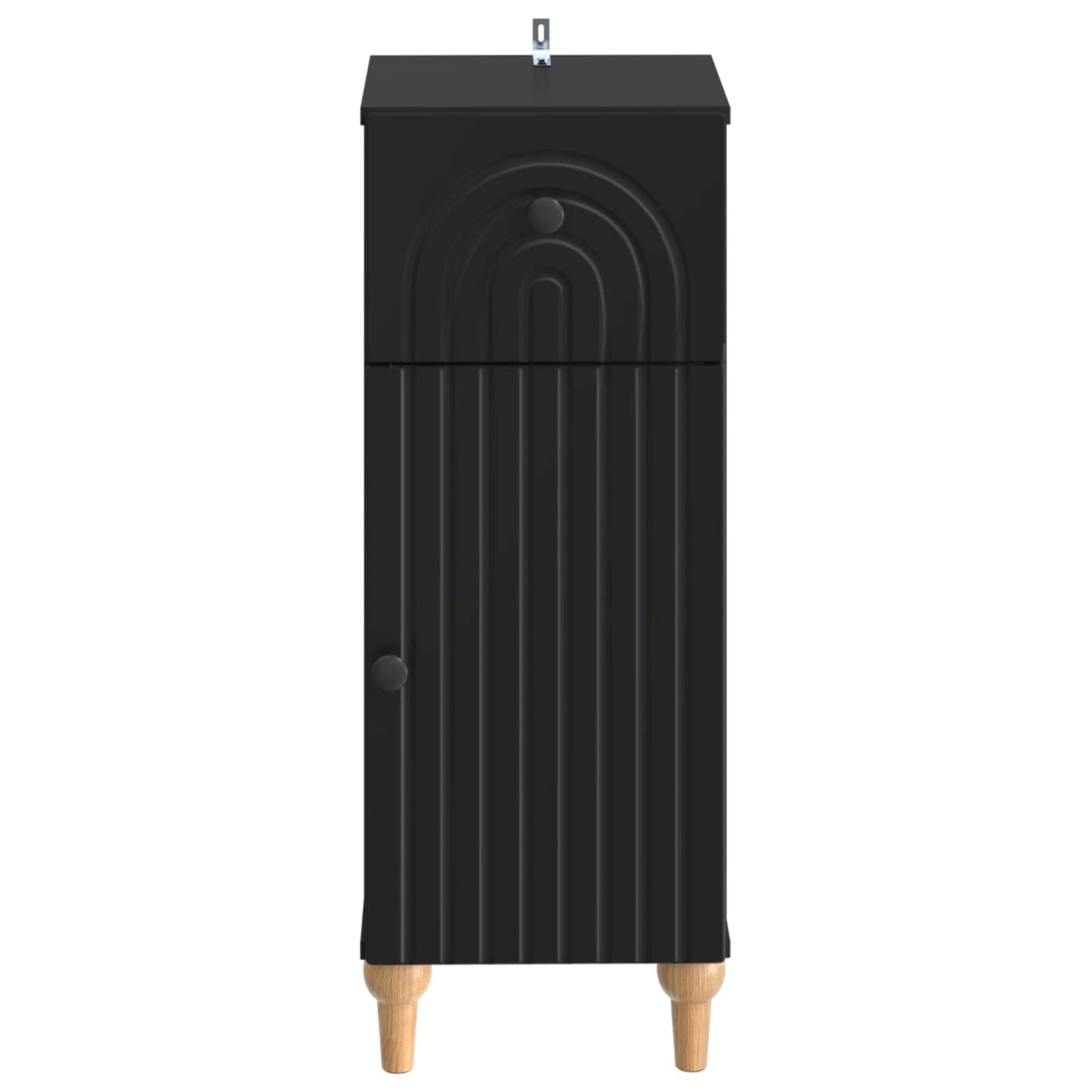 vidaXL Bathroom Storage Cainet ALKMAAR Black 30 x 31 x 80 cm 4