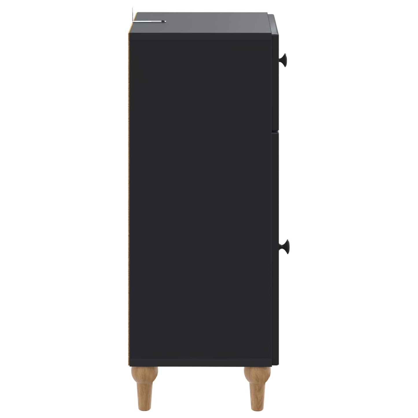vidaXL Bathroom Storage Cainet ALKMAAR Black 30 x 31 x 80 cm 5
