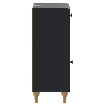 vidaXL Bathroom Storage Cainet ALKMAAR Black 30 x 31 x 80 cm 5