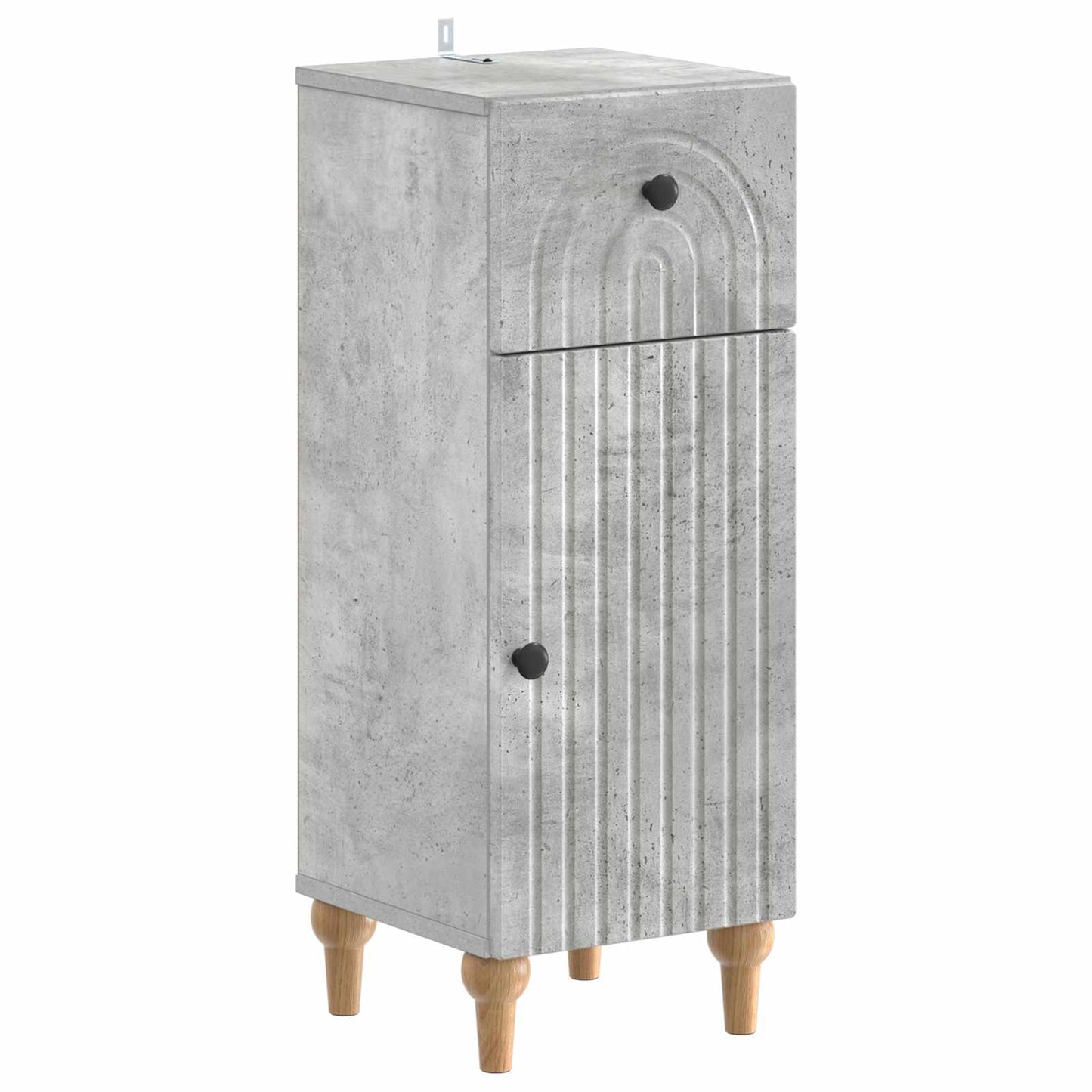 vidaXL Bathroom Storage Cainet ALKMAAR Concrete Grey 30 x 31 x 80 cm 2