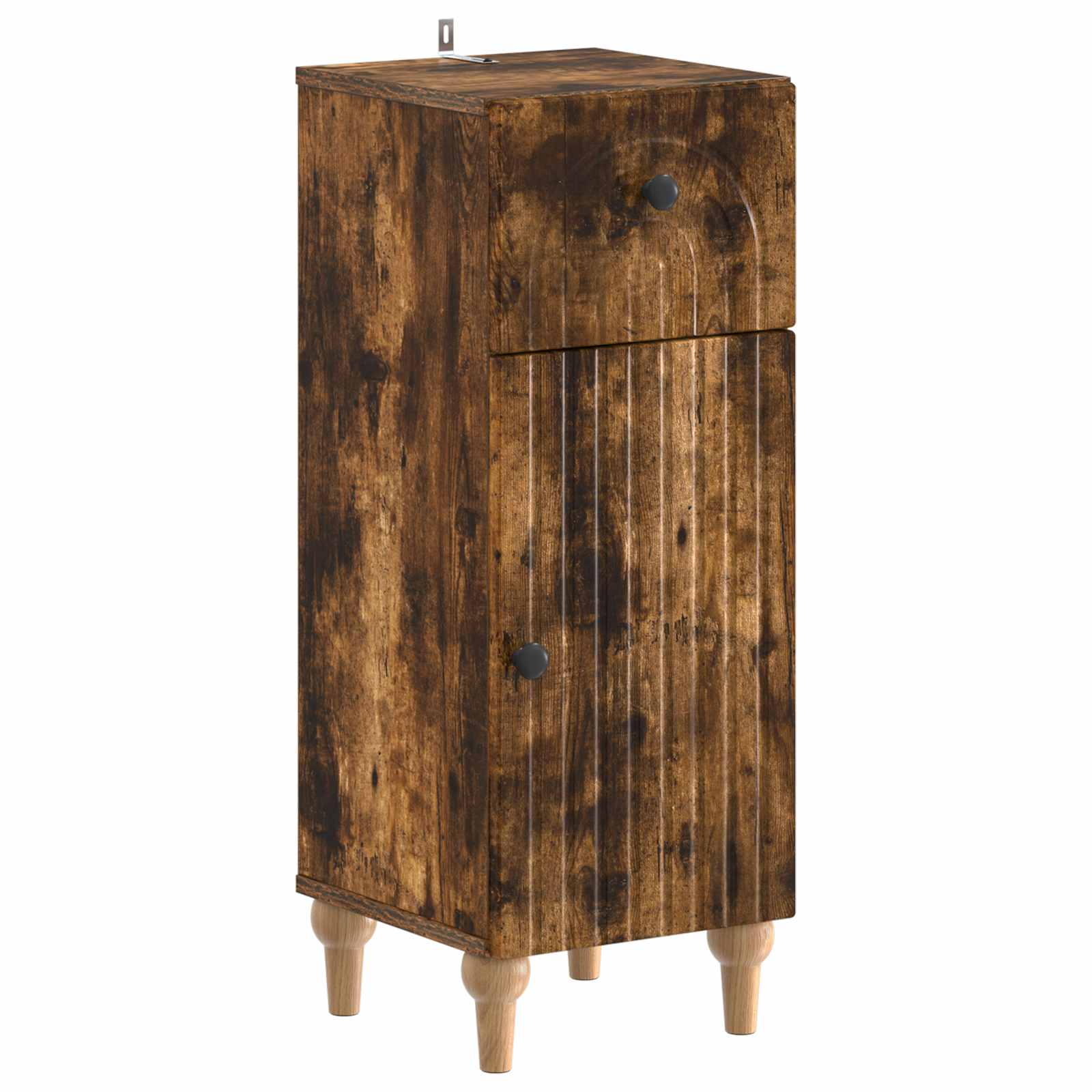 vidaXL Bathroom Storage Cainet ALKMAAR Smoked Oak 30 x 31 x 80 cm 2