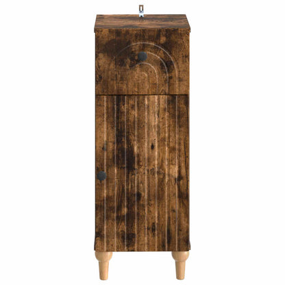 vidaXL Bathroom Storage Cainet ALKMAAR Smoked Oak 30 x 31 x 80 cm 4