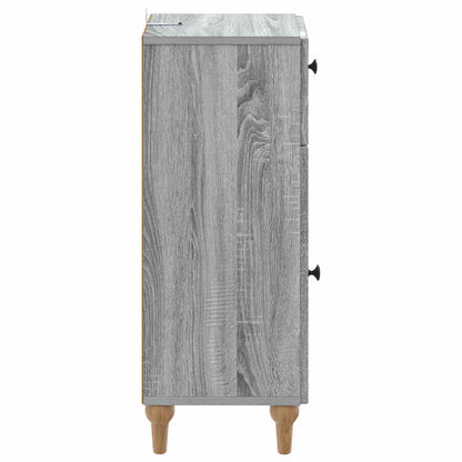 vidaXL Bathroom Storage Cainet ALKMAAR Grey Sonoma 30 x 31 x 80 cm 5