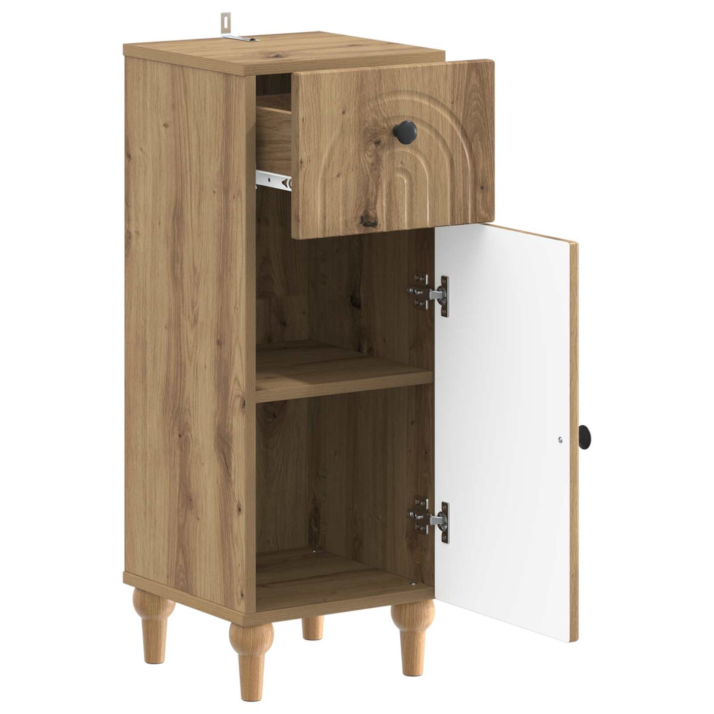 vidaXL Bathroom Storage Cainet ALKMAAR Artisan Oak 30 x 31 x 80 cm 3