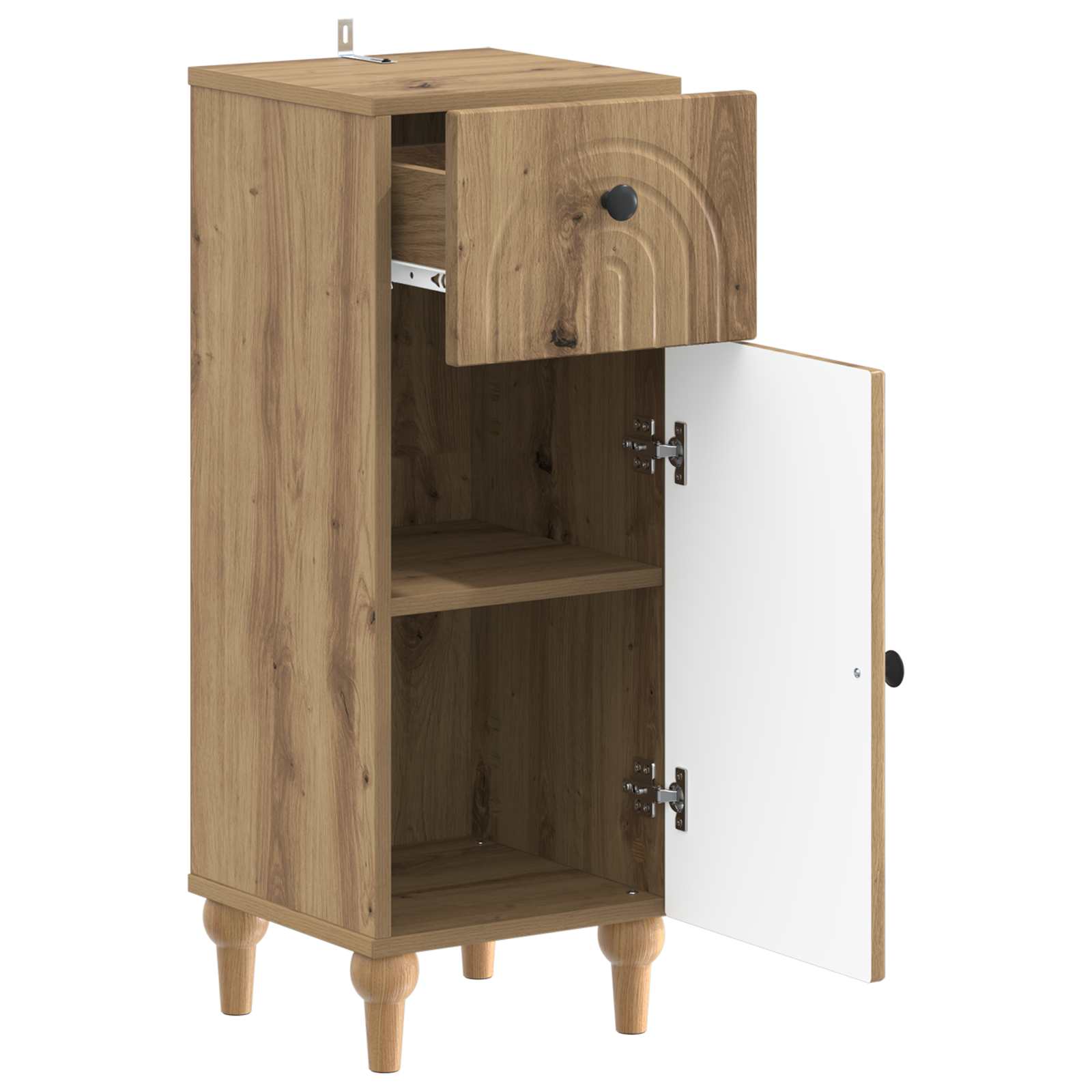 vidaXL Bathroom Storage Cainet ALKMAAR Artisan Oak 30 x 31 x 80 cm 3