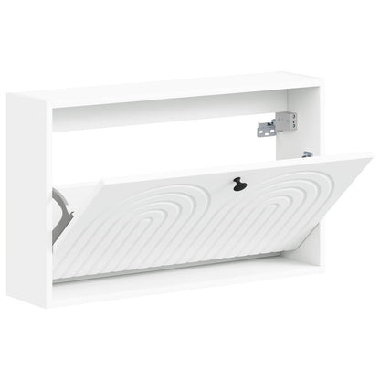 vidaXL Wall-Mounted Shoe Cabinet ALKMAAR 71 x 17 x 43 cm White 3