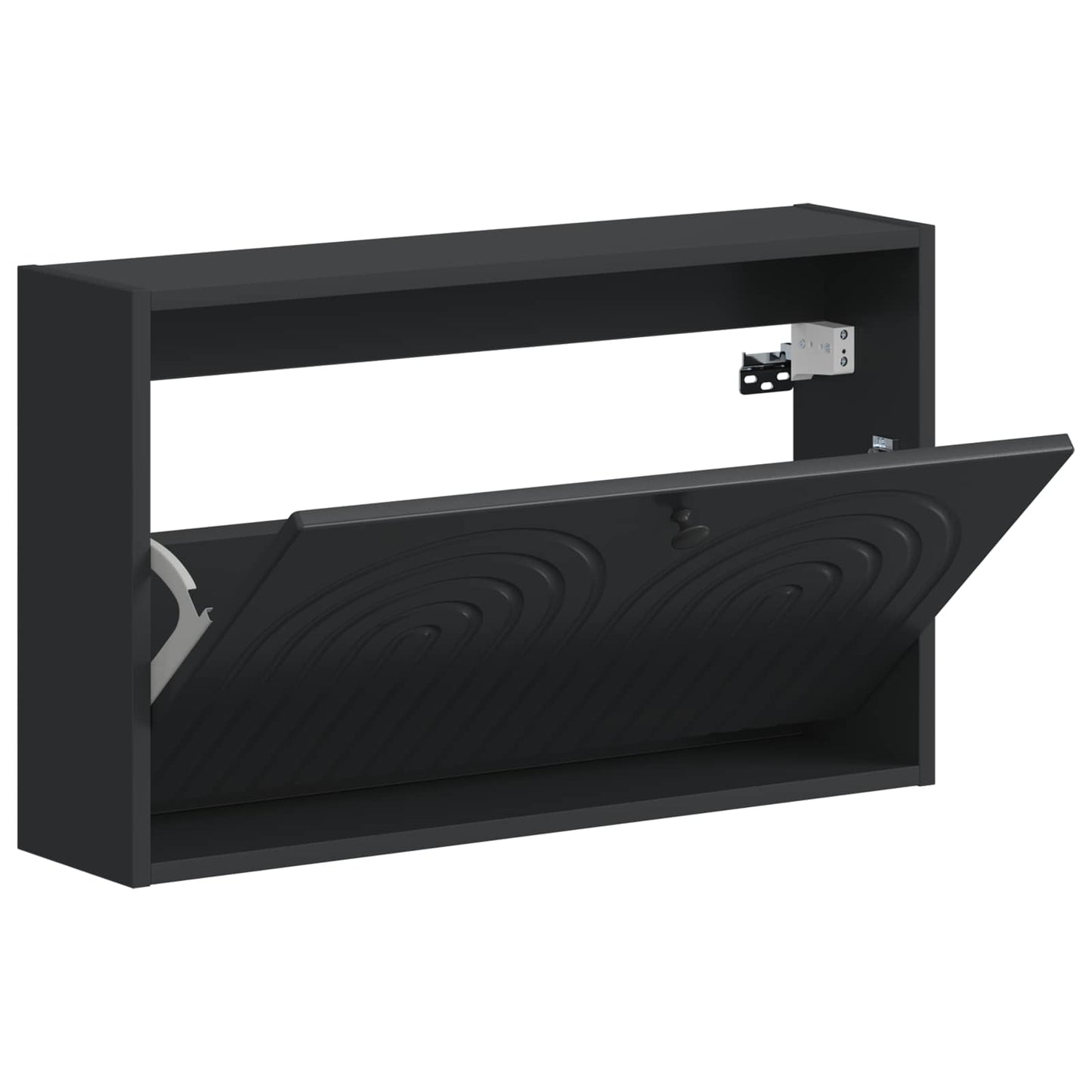 vidaXL Wall-Mounted Shoe Cabinet ALKMAAR 71 x 17 x 43 cm Black 3