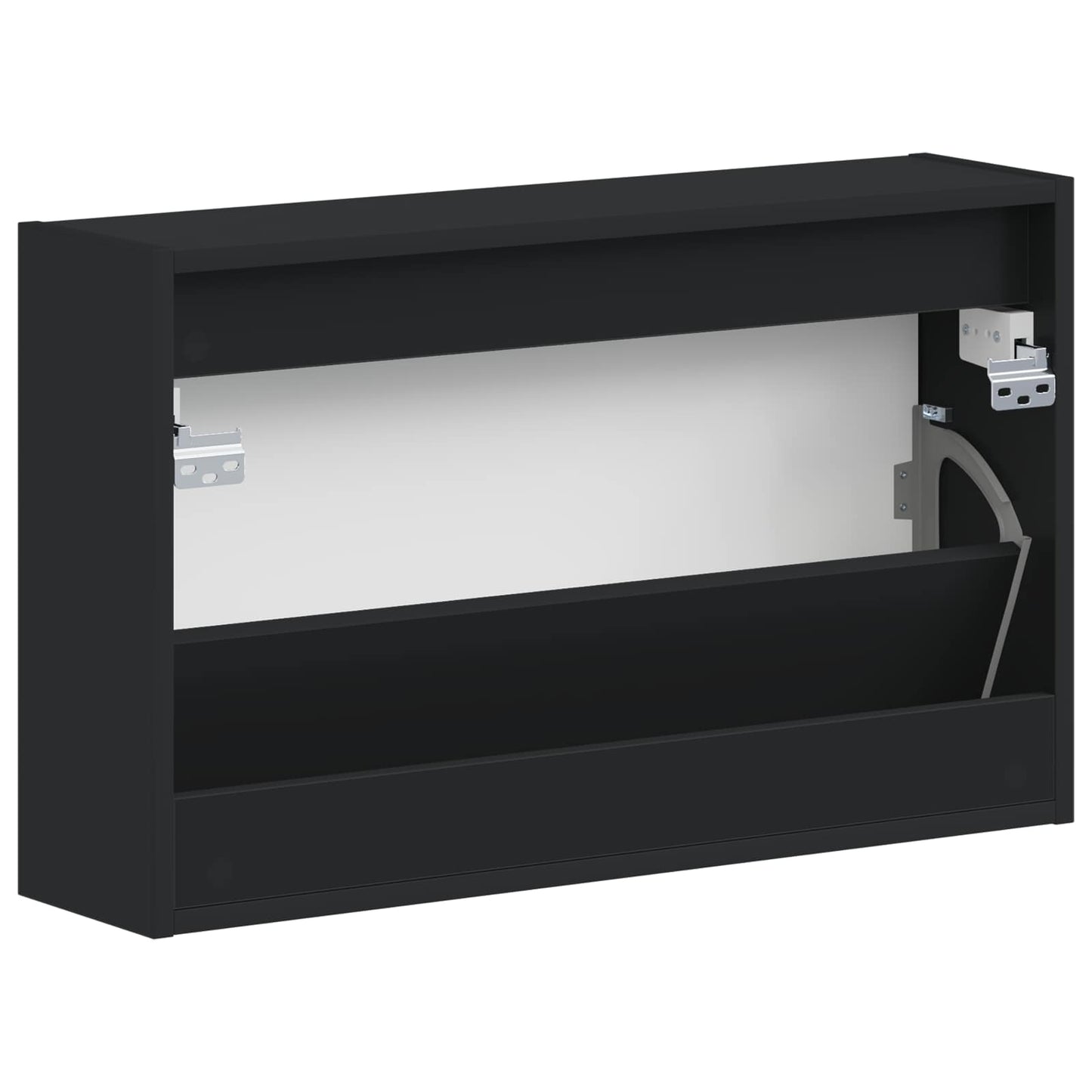 vidaXL Wall-Mounted Shoe Cabinet ALKMAAR 71 x 17 x 43 cm Black 6
