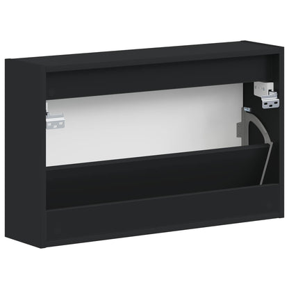 vidaXL Wall-Mounted Shoe Cabinet ALKMAAR 71 x 17 x 43 cm Black 6