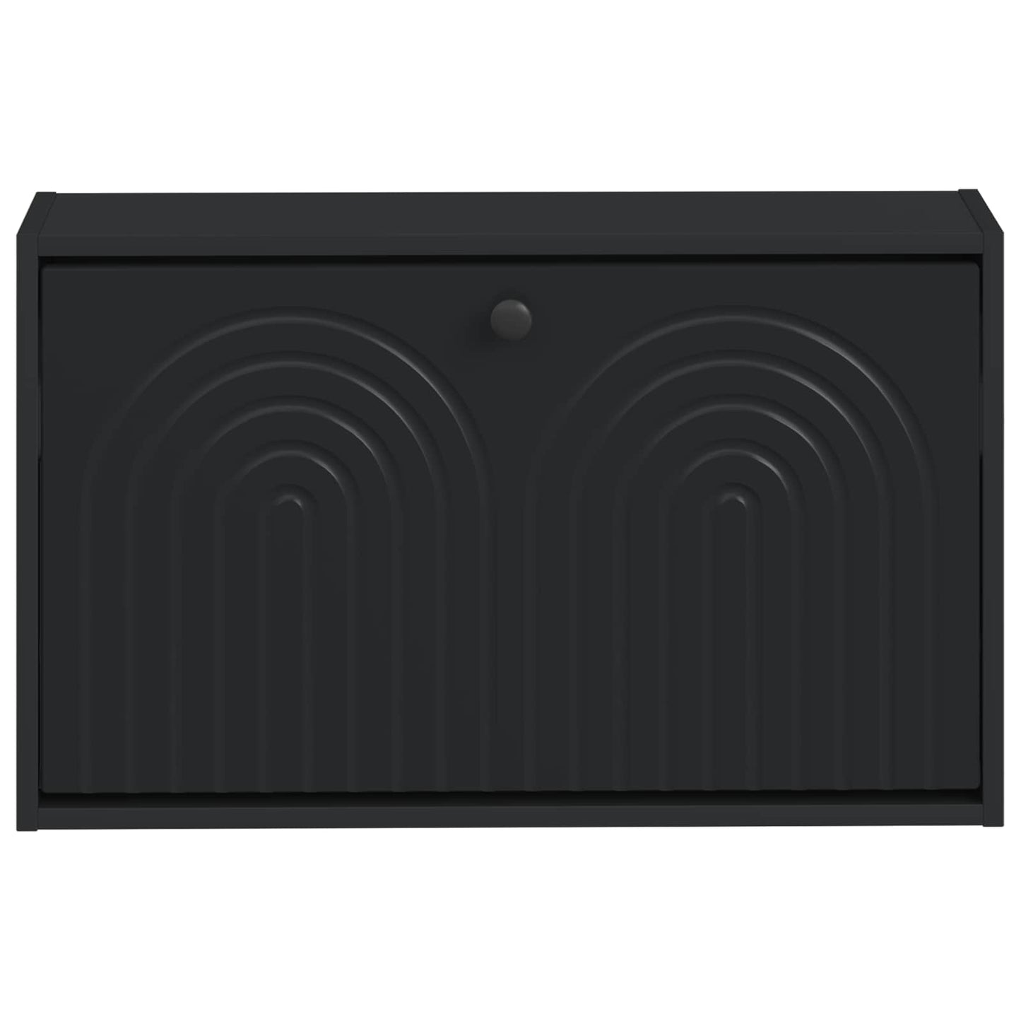 vidaXL Wall-Mounted Shoe Cabinet ALKMAAR 71 x 17 x 43 cm Black 4