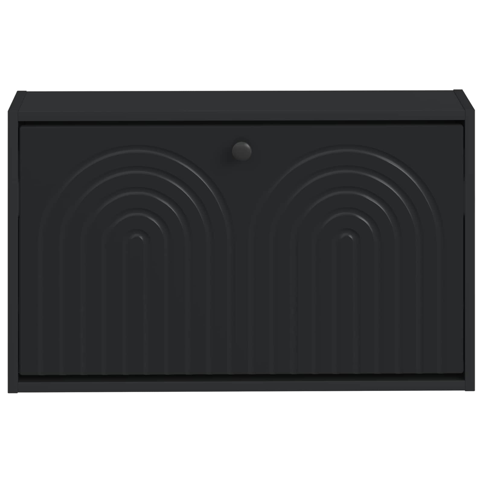 vidaXL Wall-Mounted Shoe Cabinet ALKMAAR 71 x 17 x 43 cm Black 4