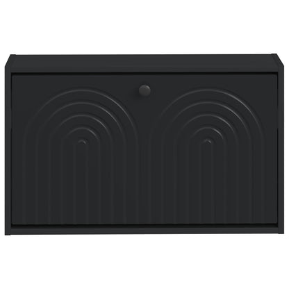 vidaXL Wall-Mounted Shoe Cabinet ALKMAAR 71 x 17 x 43 cm Black 4