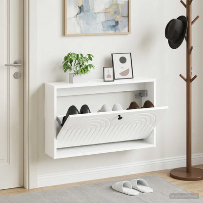 vidaXL Wall-Mounted Shoe Cabinet ALKMAAR 71 x 17 x 43 cm 1