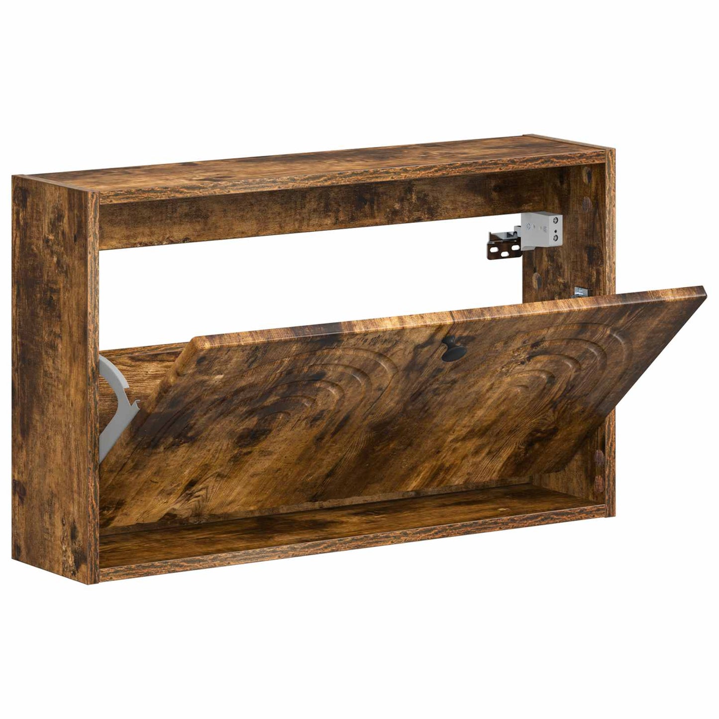 vidaXL Wall-Mounted Shoe Cabinet ALKMAAR 71 x 17 x 43 cm Smoked Oak 3
