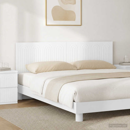 Wall-Mounted Headboard ALKMAAR Engineered Wood Width 180 cm White