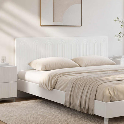 Wall-Mounted Headboard ALKMAAR Engineered Wood Width 180 cm High gloss white