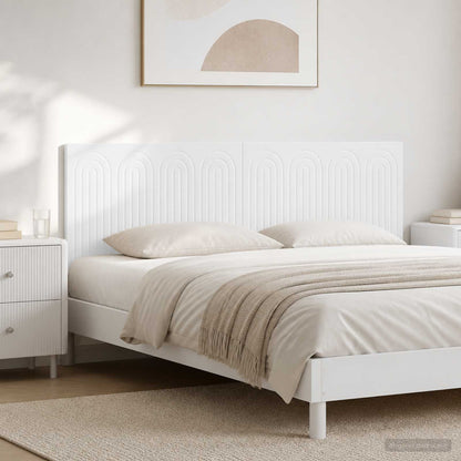 vidaXL Wall-Mounted Headboard ALKMAAR White Engineered Wood 1