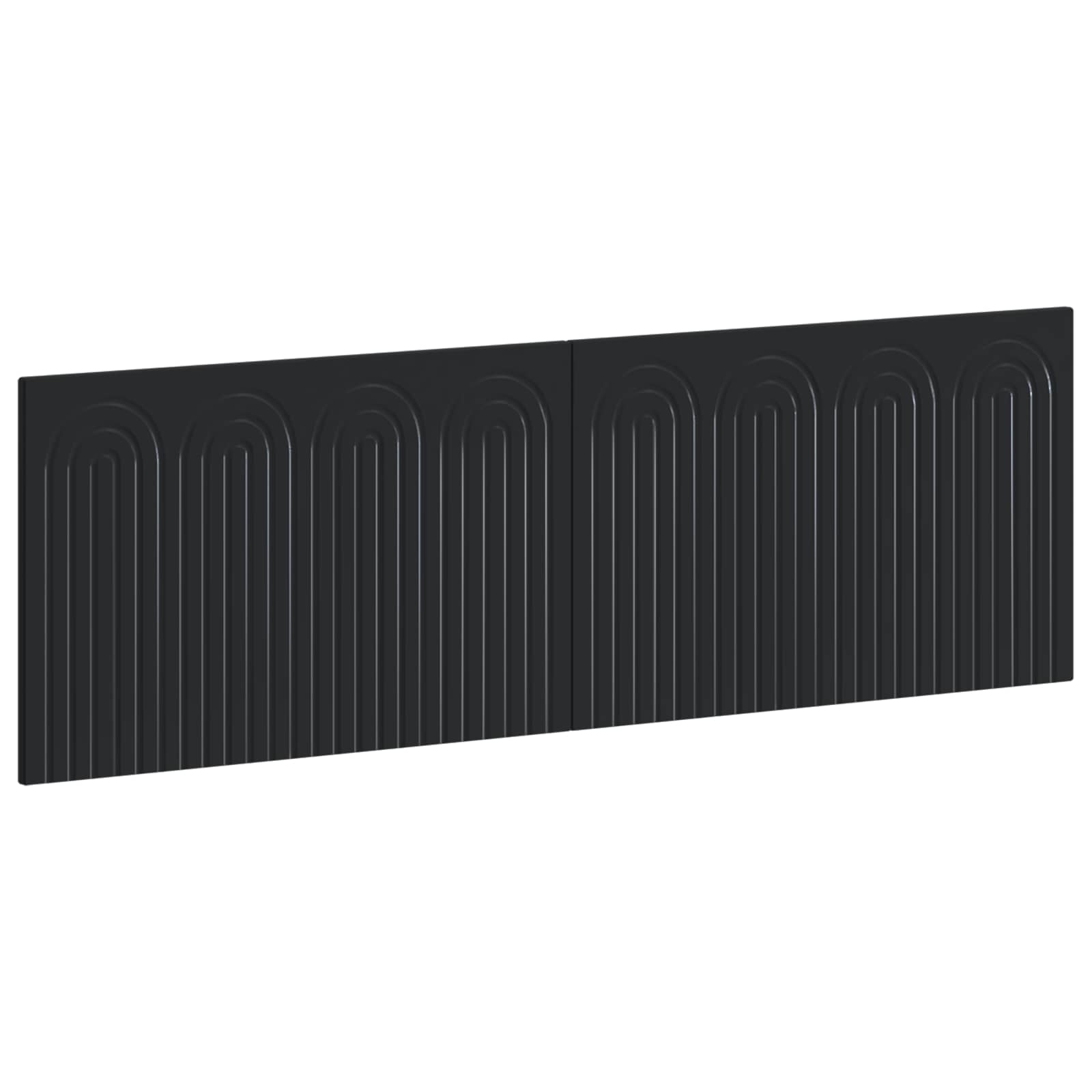 vidaXL Wall-Mounted Headboard ALKMAAR Black Engineered Wood 2