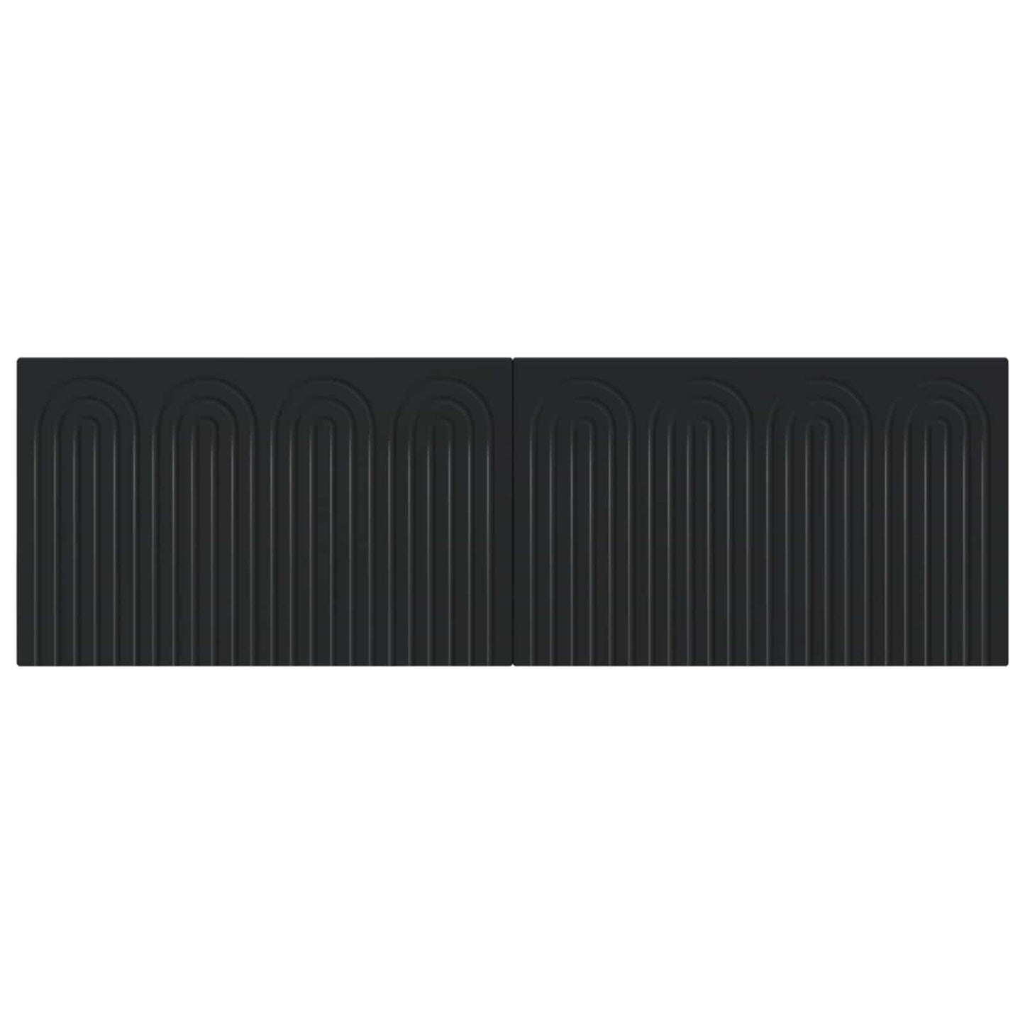 vidaXL Wall-Mounted Headboard ALKMAAR Black Engineered Wood 3