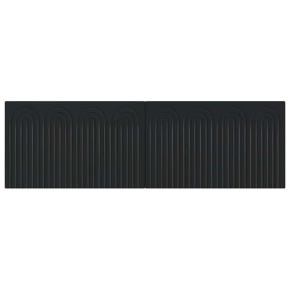 vidaXL Wall-Mounted Headboard ALKMAAR Black Engineered Wood 3
